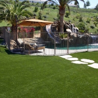 Plastic Grass Westminster, California Landscape Design, Backyard Pool