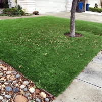 Plastic Grass Yorba Linda, California Paver Patio, Small Front Yard Landscaping