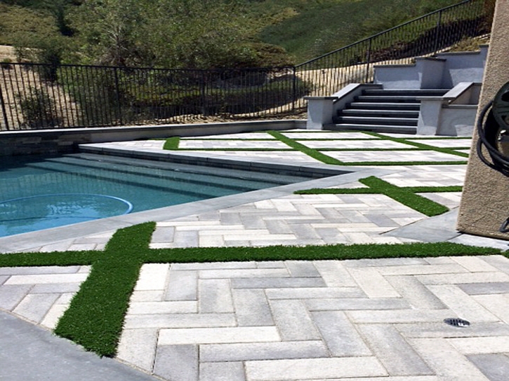 Grass Turf Sunset Beach, California Paver Patio, Backyard Pool