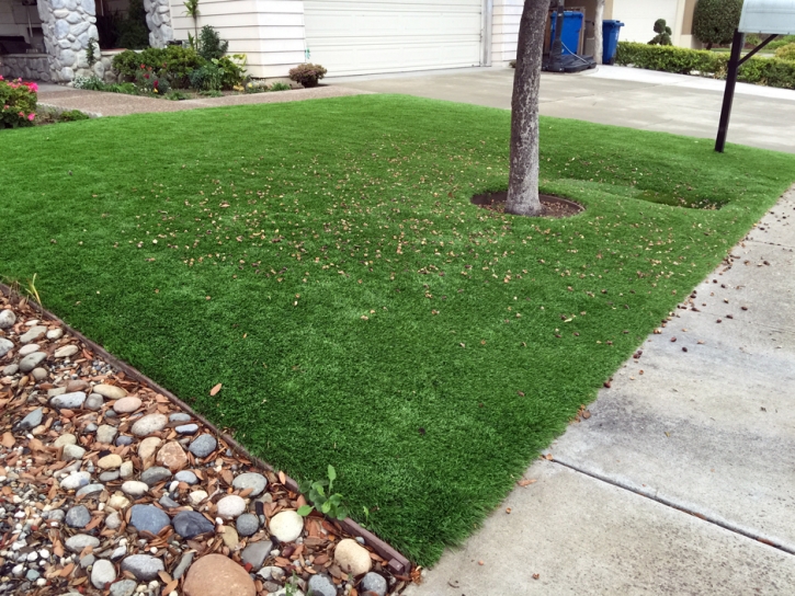 Plastic Grass Yorba Linda, California Paver Patio, Small Front Yard Landscaping